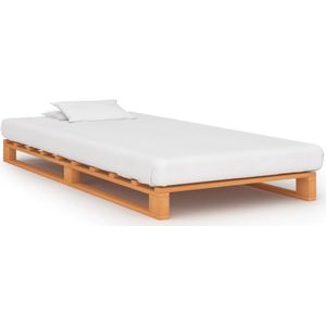vidaXL Palettenbett Braun Massivholz Kiefer 100×200 cm