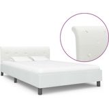 vidaXL Bedframe kunstleer wit 140x200 cm