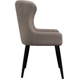 VidaXL Draaibare Eetkamerstoelen 2 st. Stof Taupe