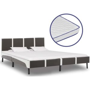 vidaXL Bed met traagschuim matras kunstleer 180x200 cm