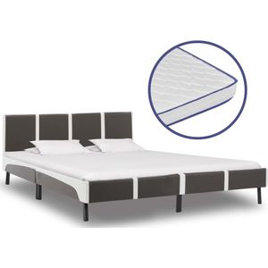 vidaXL Bed met traagschuim matras kunstleer 180x200cm - 8719883707730