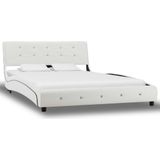 vidaXL-Bed-met-matras-kunstleer-wit-120x200-cm