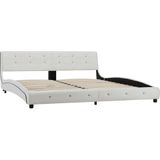 vidaXL-Bed-met-matras-kunstleer-wit-180x200-cm