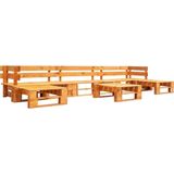 vidaXL 6-delige Loungeset pallet hout honingbruin