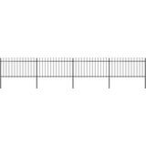 Gartenzaun mit Speerspitzen Stahl 6,8 x 1 m Schwarz Vidaxl