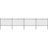 Gartenzaun mit Speerspitzen Stahl 6,8 x 1,2 m Schwarz Vidaxl