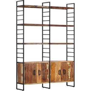 vidaXL Boekenkast - 4 Schappen - Massief Gerecycled Hout - Industrieel Design