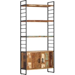 vidaXL Boekenkast - 4 Schappen - Massief Gerecycled Hout - Industrieel Design