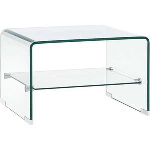 Phenix - Bijzettafel - Transparant - Geharde Glas - 50x45x33 cm