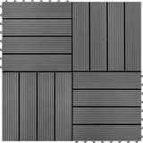 vidaXL - 22 - st - Terrastegels - 30x30 - cm - 2 - m² - HKC - grijs