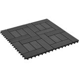 vidaXL 22 st Terrastegels 30x30 cm 2 m² HKC zwart