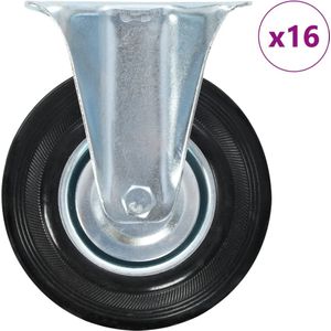 vidaXL 16 st Wielen vast 125 mm