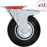 vidaXL 12 st Zwenkwielen 125 mm