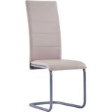 VidaXL Eetkamerstoelen 6 st Kunstleer Cappuccino