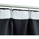 Vidaxl - 2er-Set Verdunkelungsvorhänge,Verdunkelung Gardinen mit Haken Schwarz 140x225cm