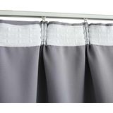 vidaXL Gordijnen - Verduisterend - Grijs - 100% Polyester - Set van 2