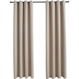 Gordijnen - Beige - 100% Polyester - Set van 2