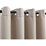 Gordijnen - Beige - 100% Polyester - Set van 2