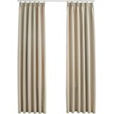 vidaXL Verdunkelungsvorhänge mit Haken 2 Stk. Beige 140x175cm