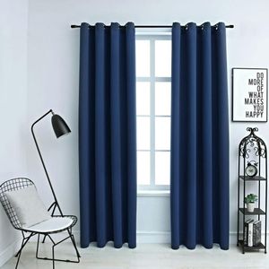 vidaXL-Gordijn-verduisterend-met-metalen-ringen-2-st-140x245-cm-blauw