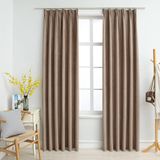 Gordijn - Taupe - 100% Polyester - 2 Stuks