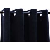 vidaXL Verdunkelungsvorhänge mit Ösen 2 Stk. Samt Schwarz 140x225 cm