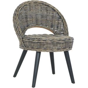 Fauteuil kubu rattan zwart