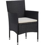 VidaXL Tuinstoelen 2 St Poly Rattan Zwart