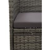 VidaXL Tuinstoelen 2 st. Poly Rattan Grijs