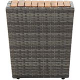 VidaXL Theetafel 41,5x41,5x43 cm Poly Rattan Acaciahout Grijs