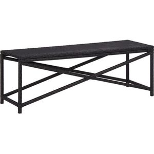 Gartenbank 120 cm Poly Rattan Schwarz Vidaxl