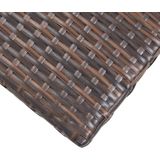 vidaXL Theetafel 50x50x47 cm poly rattan bruin