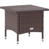 vidaXL Theetafel 50x50x47 cm poly rattan bruin