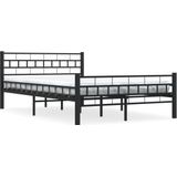 VidaXL Bedframe Staal Zwart 120x200 cm