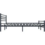 VidaXL Bedframe Staal Zwart 200x200 cm