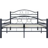 vidaXL Bedframe staal zwart 120x200 cm