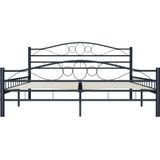 vidaXL Bedframe staal zwart 200x200 cm