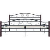 vidaXL Bedframe metaal zwart 160x200 cm