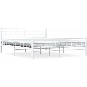 VidaXL Bedframe Metaal Wit 160x200 cm