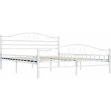 VidaXL Bedframe Metaal Wit 160x200 cm