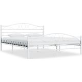 VidaXL Bedframe Metaal Wit 160x200 cm