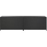 vidaXL - Tuinbox - 200x50x60 - cm - poly - rattan - zwart
