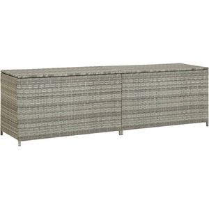 Poly Rattan Opbergbox - Bruin - Staal - Voor Tuinartikelen