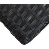 Vidaxl - Gartenbank 120 cm Schwarz Poly Rattan und Massivholz Akazie