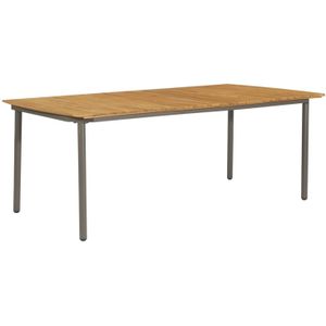 Tuintafel Design 200x100x72 cm Massief Acaciahout en Staal