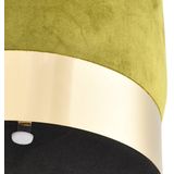 vidaXL Hocker Senfgrün und Golden Samt