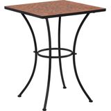 VidaXL Bistrotafel Mozaïek 60 cm Keramiek Terracottakleurig