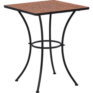 VidaXL Bistrotafel Mozaïek 60 cm Keramiek Terracottakleurig