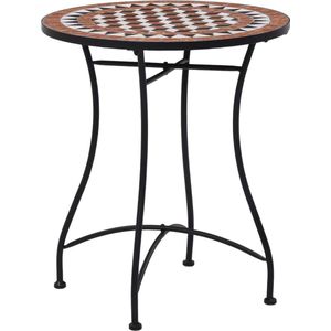 Bistrotisch Mosaik Keramik Braun 60 cm Vidaxl