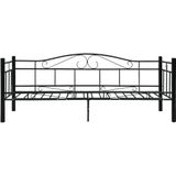 vidaXL-Bedbankframe-metaal-zwart-90x200-cm
